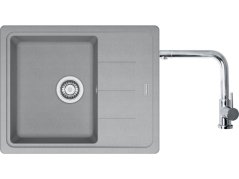 Set Franke BFG 611-62 Sivý kameň + Franke FN 0143 Chróm