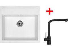 Set Sinks Solo 560 Milk + Elka Černá matná