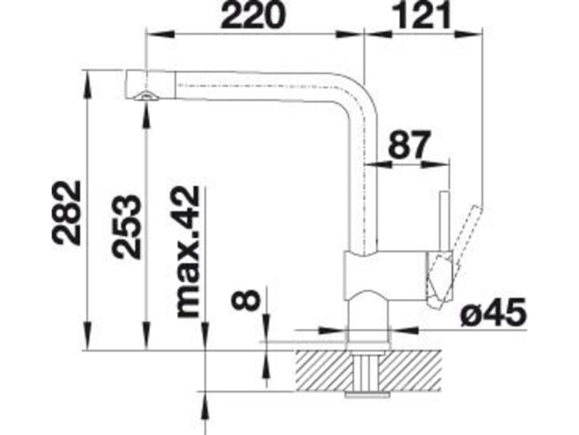Dřezová baterie Blanco LINUS chrom beztlaková