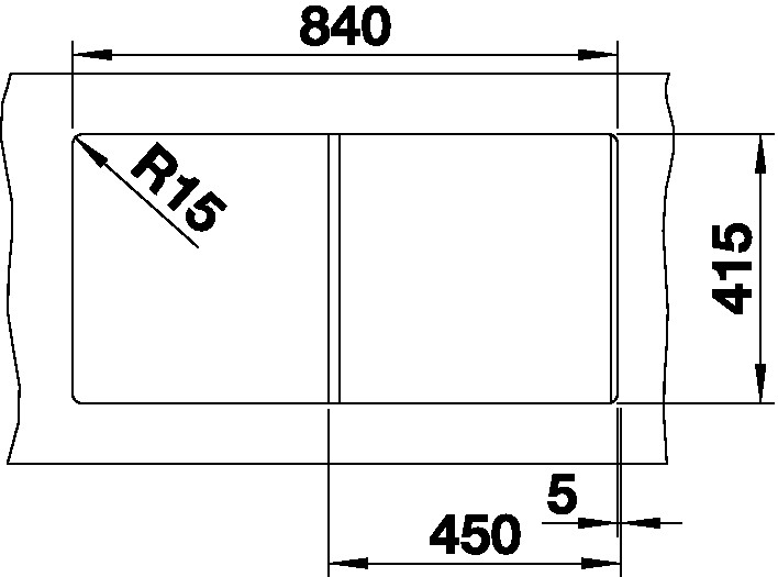 Granitový dřez Blanco FAVUM 45 S šedá vulkán
