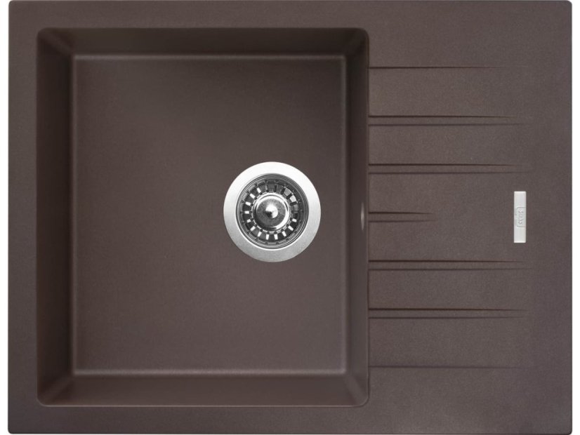 Sinks PERFECTO 650 Marone + VITALIA lesklá