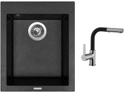 Set Sinks CUBE 410 Granblack + batéria Sinks ENIGMA S Grandblack Set Sinks CUBE 410 Granblack + batéria Sinks ENIGMA S Grandblack