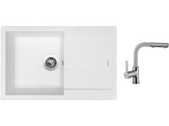 Set Sinks AMANDA 780 Milk + baterie Sinks ENIGMA S Milk Set Sinks AMANDA 780 Milk + baterie Sinks ENIGMA S Milk