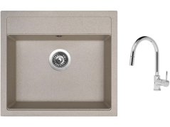 Set Sinks SOLO 560 Avena + batéria Sinks MIX 35 P chróm