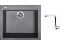 Set Sinks CUBE 560 Titanium + batéria Sinks MIX 3 chróm