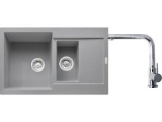 Set Franke MRG 651-78 Sivý kameň + Franke FN 0147 Chróm
