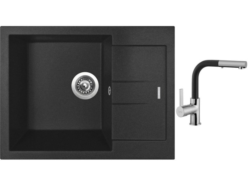 Set Sinks AMANDA 650 Metalblack + batéria Sinks ENIGMA S Metalblack