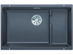Nerezový drez Blanco SUBLINE 700 U Level InFino sivá skala drez vľavo a nerez košom