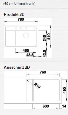 Granitový drez Blanco ZENAR XL 6 S Compact Sivá vulkan