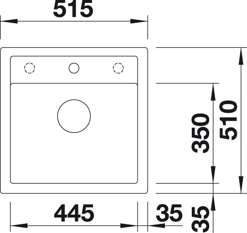 Granitový drez Blanco DALAGO 5 šedá vulkán