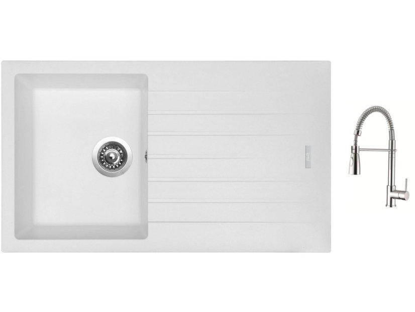 Set Sinks PERFECTO 860 Milk + baterie Sinks MIX 35 PROF S chrom