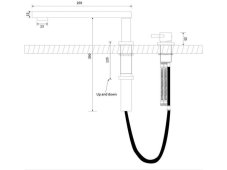 Kuchyňská baterie Pyramis Satellita nákres