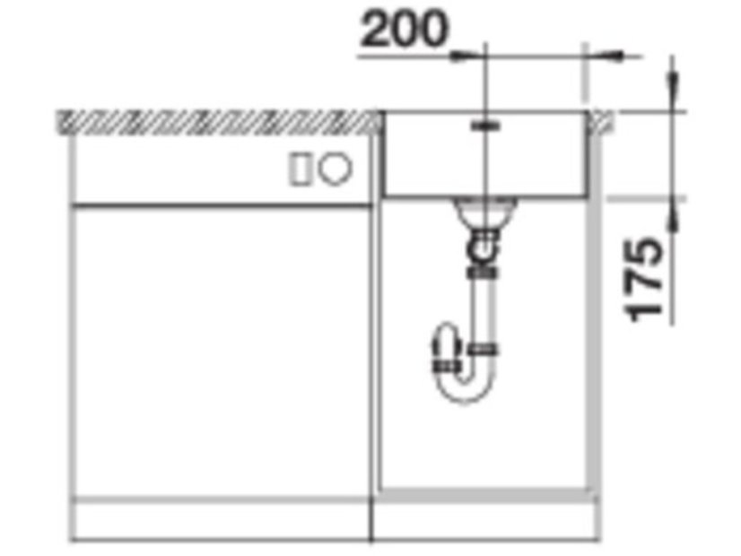 Nerezový dřez Blanco Supra 400 IF/A Nerez kartáčovaný