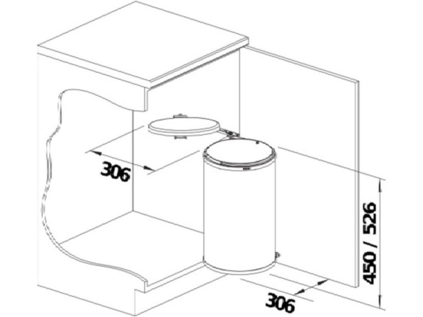 Odpadkový koš Blanco Singolo XL