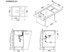 Granitový drez Alveus INTERMEZZO 30 biely