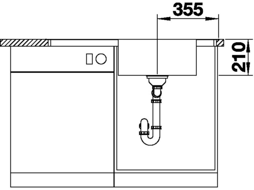 Nerezový drez Blanco Andano XL 6S-IF InFino nerez hodvábny lesk pravý