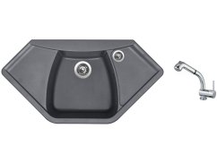 Set Sinks NAIKY 980 Titanium + baterie Sinks MIX 3 S Chrom