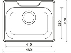 Nerezový drez Sinks BAR 460 V 0,6mm matný