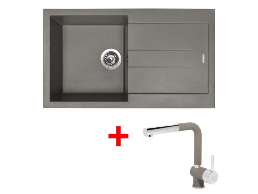 Set Sinks Amanda 860 Truffle + Mix 3 P GR