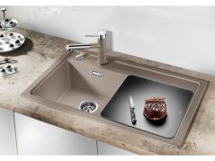 Granitový drez Blanco ZENAR 45 S tartufo drez vľavo s excentrom a sklenenou kráj