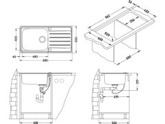 Nerezový drez Alveus PRAKTIK 100