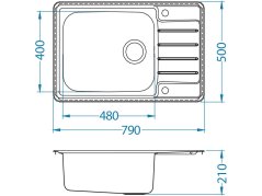 Nerezový drez Alveus PRAKTIK 120