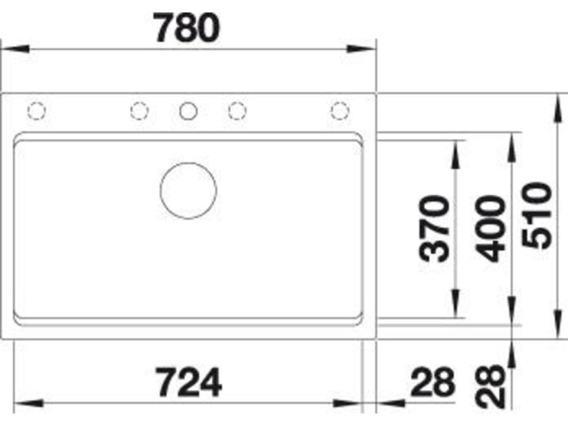 Granitový dřez Blanco Etagon 8 Šedá vulkán bez excentru