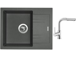 Set Sinks LINEA 600 N Titanium + batéria Sinks ENIGMA S chróm