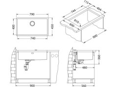 Nerezový drez Alveus Quadrix 60