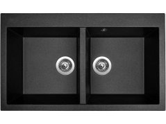 Granitový drez Sinks AMANDA 860 DUO Metalblack