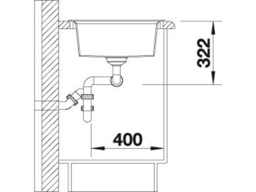 Granitový drez Blanco LEXA 8 InFino biela obojstranný bez excentru