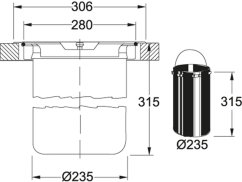 Odpadkový kôš Franke KEA E12, horná montáž