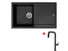 Set Sinks Amanda 860 Nanoblack + Eva P Nanoblack