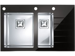 Sklenený drez Alveus Crystalix 20 L čierny