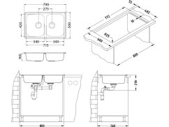 Nerezový dřez Alveus LINE 90