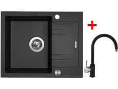 Sinks LINEA 600 XC Metalblack + Vitalia GR Sinks LINEA 600 XC Metalblack + Vitalia GR