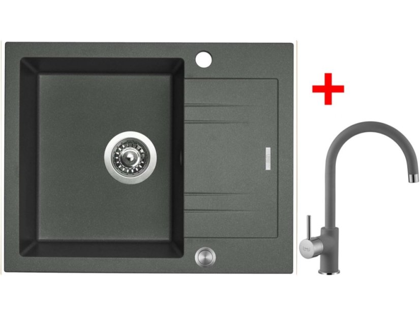 Sinks LINEA 600 XC Titanium + Vitalia GR