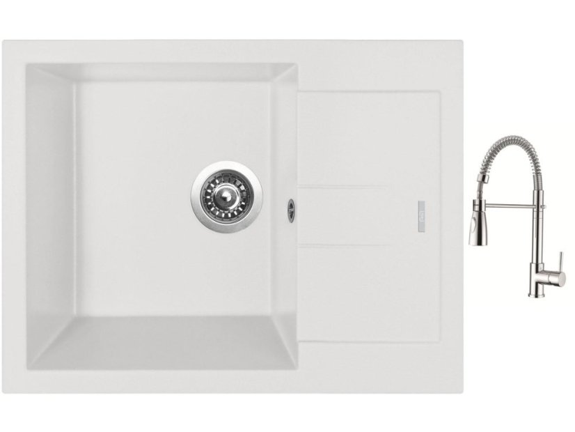 Set Sinks AMANDA 650 Milk + baterie Sinks MIX 35 PROF S chrom