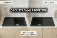 Granitový dřez Sinks Linea 780 N Granblack