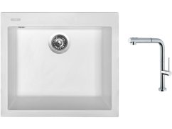 Set Sinks CUBE 560 Milk + batéria Sinks SLIM S2 kartáčovaná