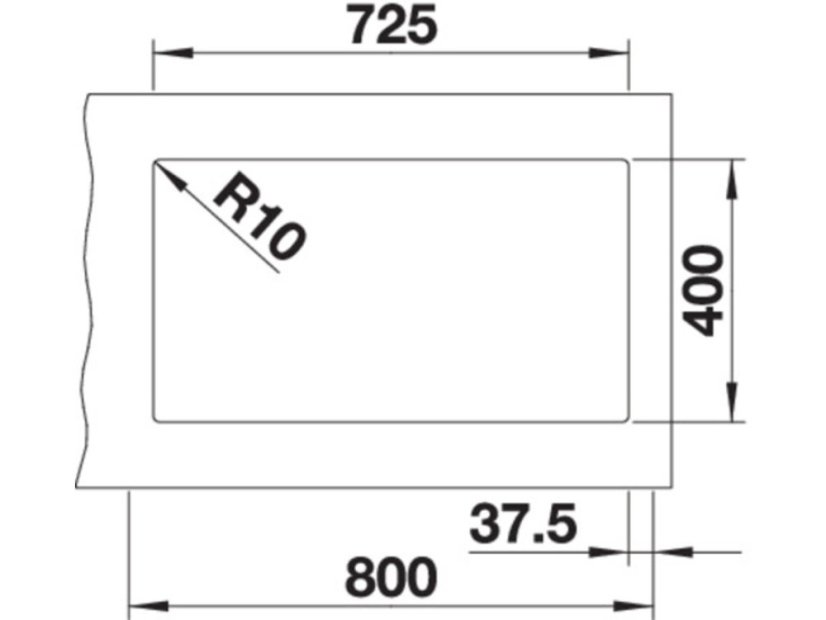 Granitový drez Blanco SUBLINE 430/270 U InFino sivá skala bez tiahla