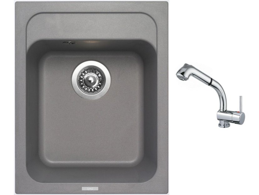 Set Sinks CLASSIC 400 Titanium +baterie Sinks MIX 3 S Chrom