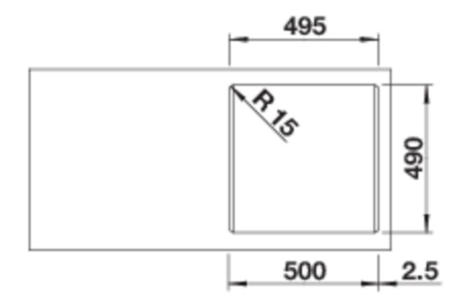 Granitový drez Blanco NAYA 5 Biela soft