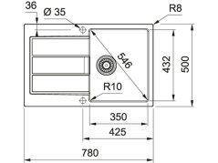 Tectonitový dřez Franke S2D 611-78 Bílá