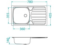 Nerezový dřez Alveus BASIC 170 s malou výpustí