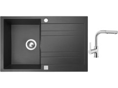 Set Sinks GRANDE 800 Granblack + baterie Sinks ENIGMA S chrom Set Sinks GRANDE 800 Granblack + baterie Sinks ENIGMA S chrom