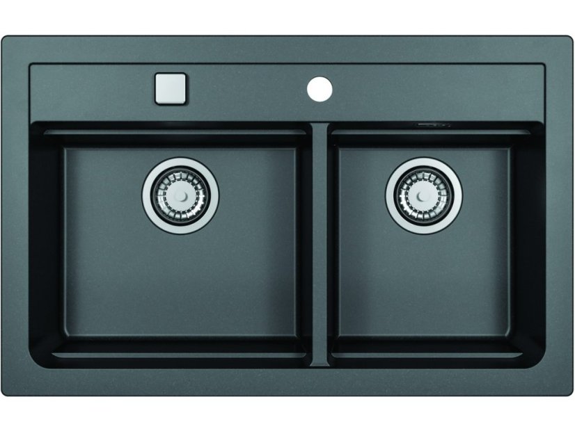 Granitový dvojdřez Alveus ATROX 50 černý