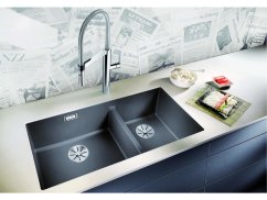 Granitový drez Blanco SUBLINE 480/320 U InFino antracit drez vľavo bez tiahla