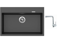 Set Sinks MAXIMO 780 Metalblack + batéria Sinks MIX 3 chróm