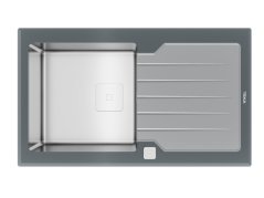 Kuchynský drez Teka Diamond RS15 1B 1D 86 Šedé sklo